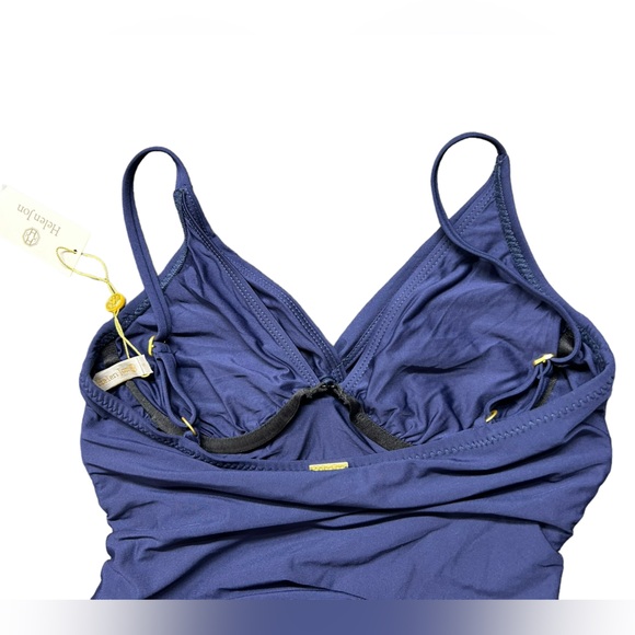 HELEN JON womens navy blue underwire floating tankini top size Small NWT - Picture 5 of 12